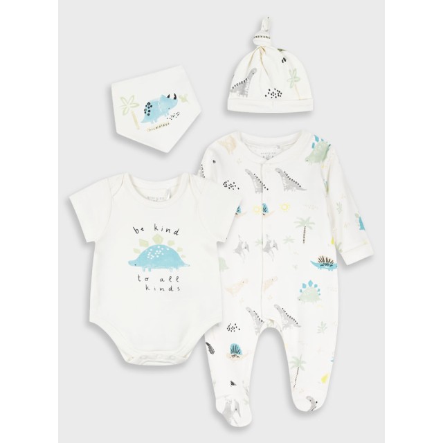 Gift set 4pcs for baby boys (0 - 18 months) | ECRU