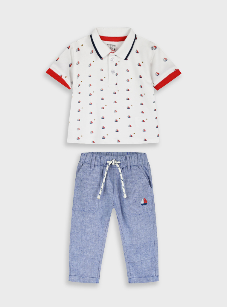 Set polo with pants | BLUE