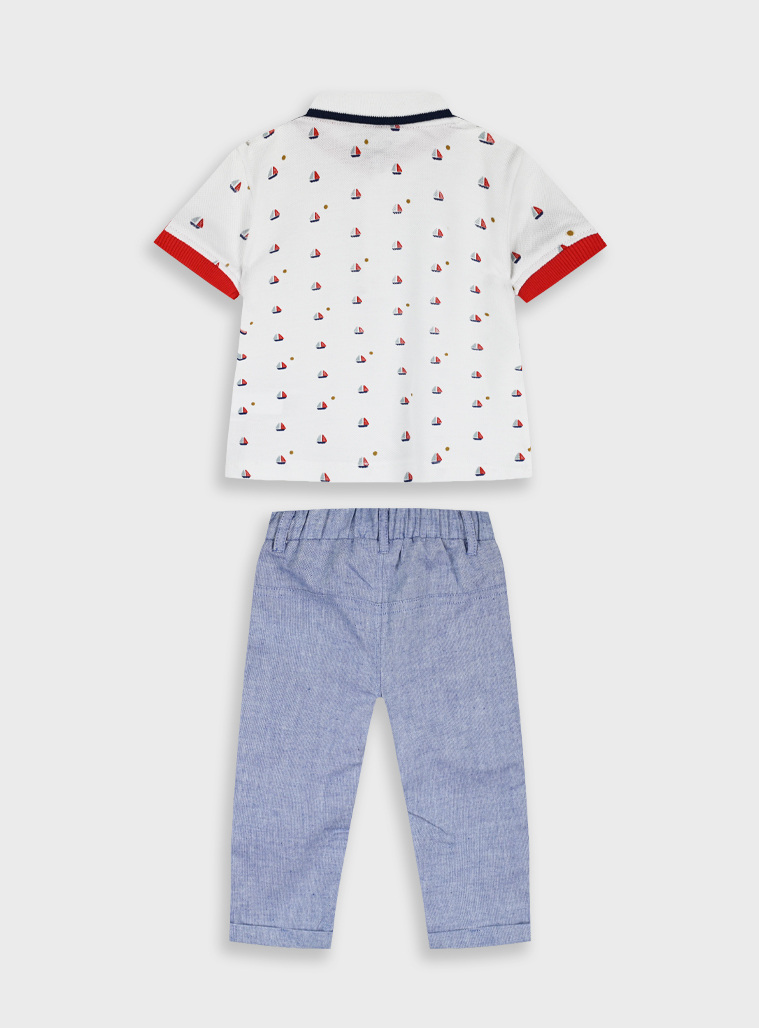 Set polo with pants | BLUE