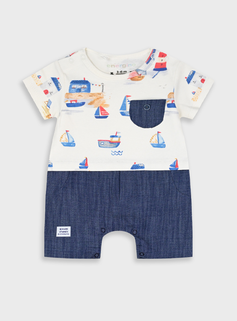 Printed romper | BLUE