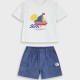 Set t-shirt with shorts | BLUE DENIM
