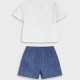 Set t-shirt with shorts | BLUE DENIM