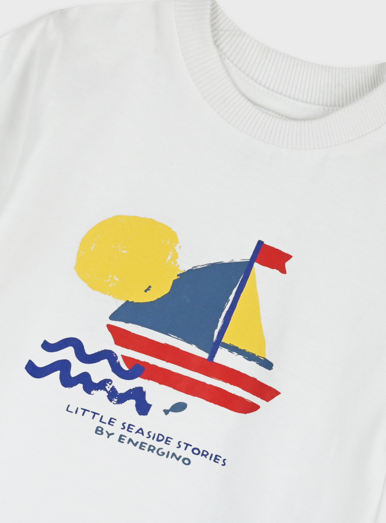 Set t-shirt with shorts | BLUE DENIM