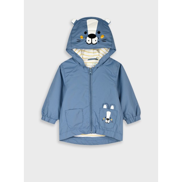 Coat with hood | ROYAL BLUE