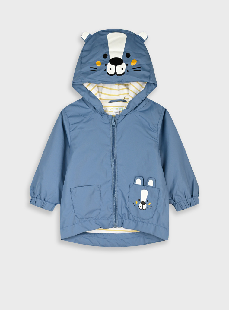 Coat with hood | ROYAL BLUE