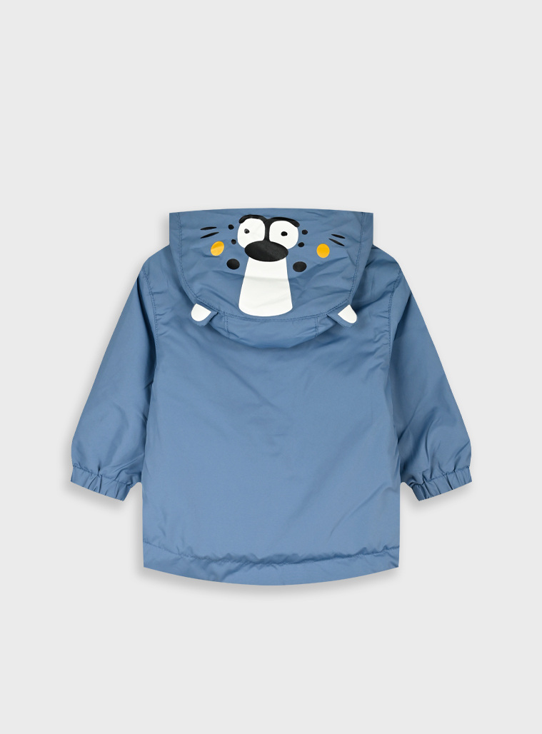 Coat with hood | ROYAL BLUE