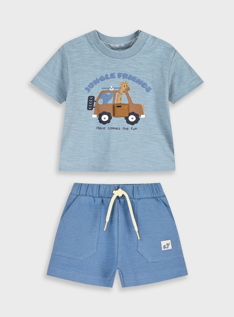 Set t-shirt with shorts | ROYAL BLUE