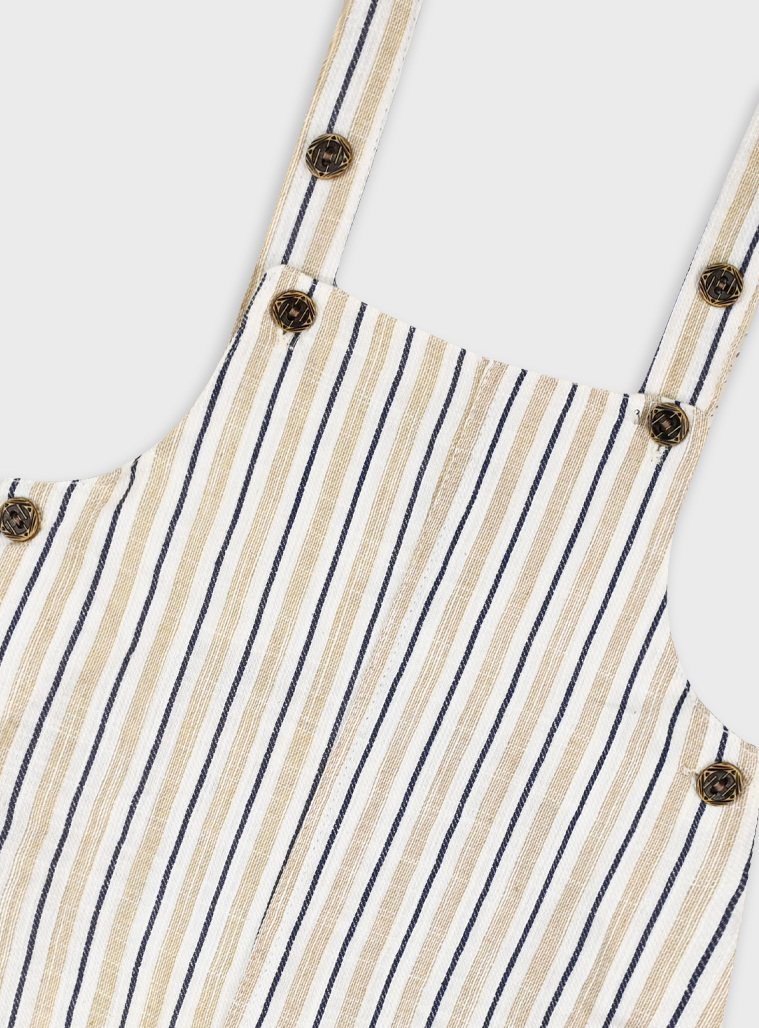 Set t-shirt with dungarees | STRIPPED PRINT