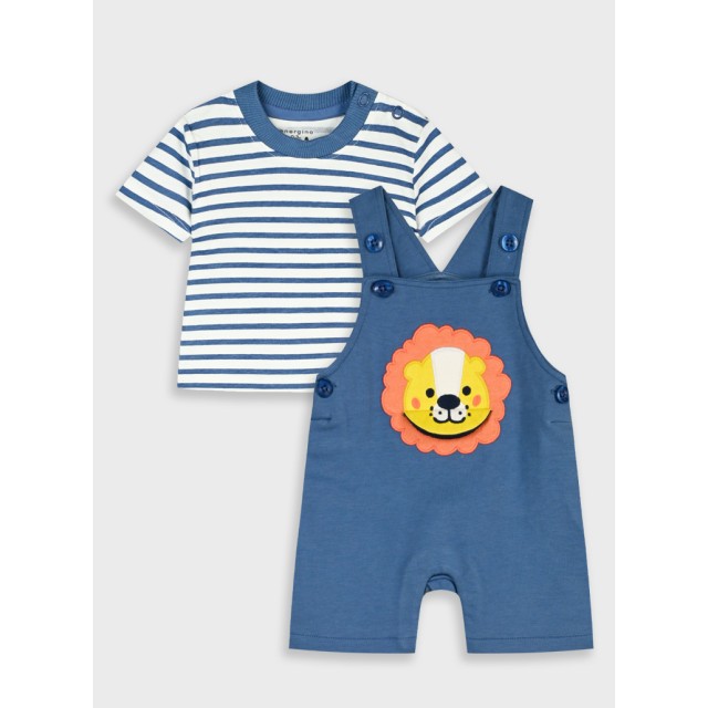 Set t-shirt with dungarees | ROYAL BLUE