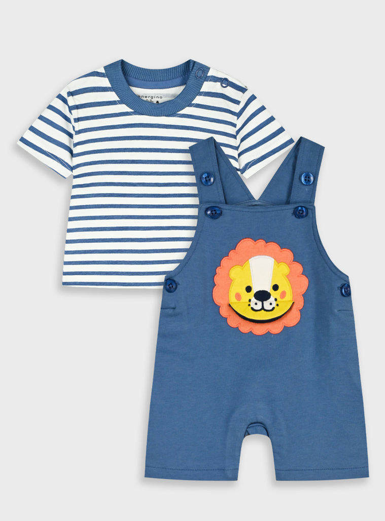 Set t-shirt with dungarees | ROYAL BLUE