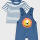 Set t-shirt with dungarees | ROYAL BLUE