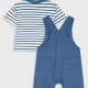Set t-shirt with dungarees | ROYAL BLUE