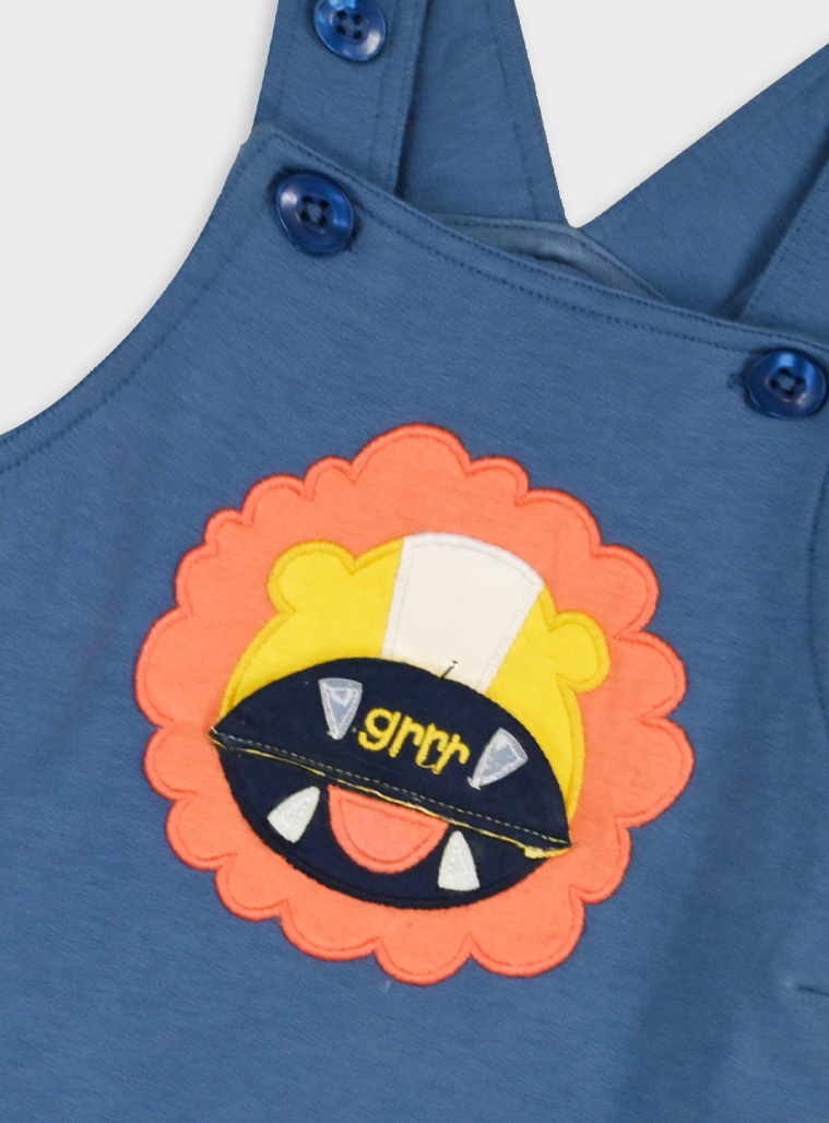 Set t-shirt with dungarees | ROYAL BLUE