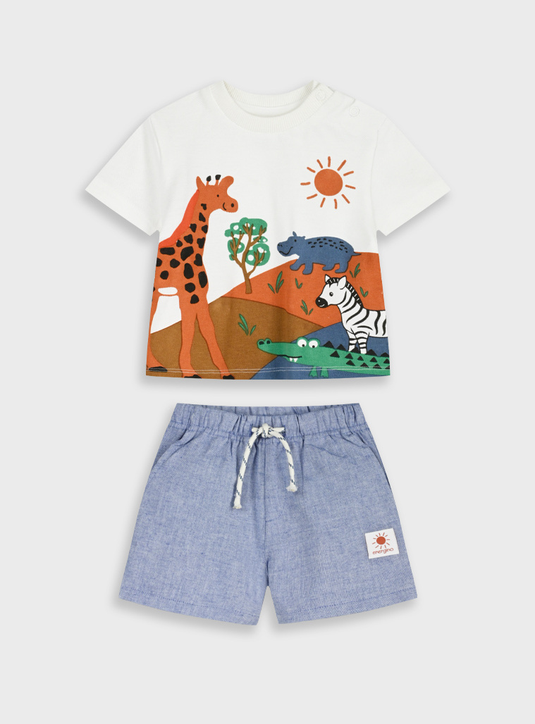 Set t-shirt with shorts | BLUE