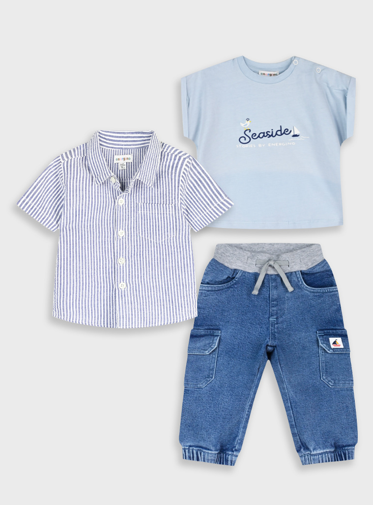 Set of 3 | BLUE DENIM