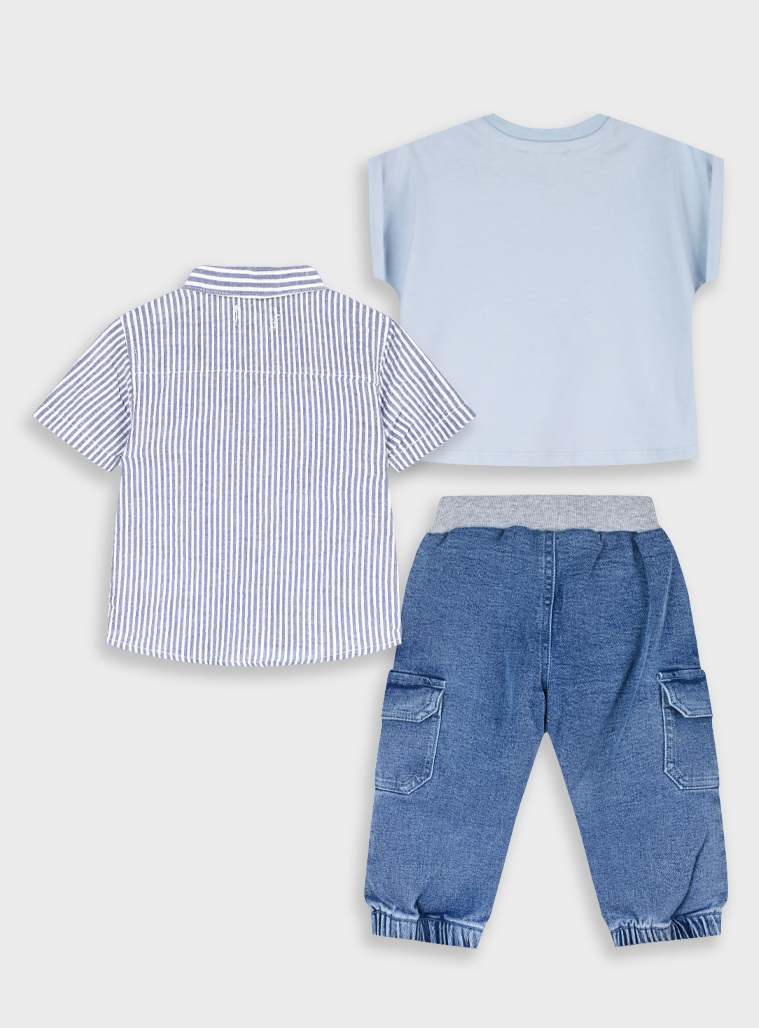 Set of 3 | BLUE DENIM