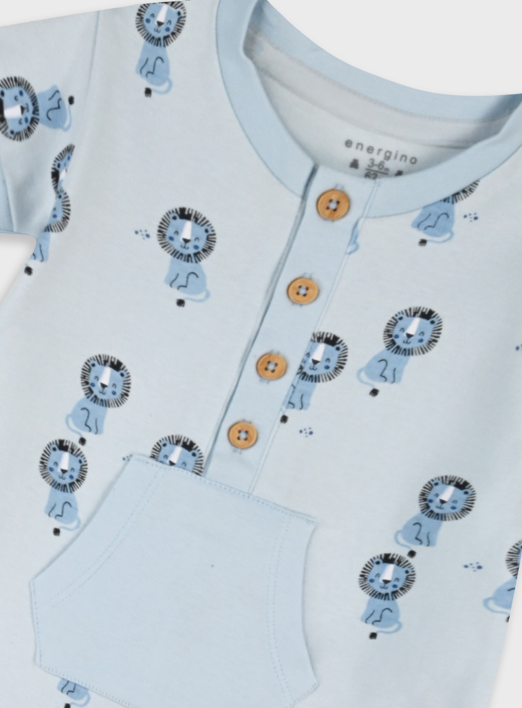 Printed romper | LIGHT BLUE