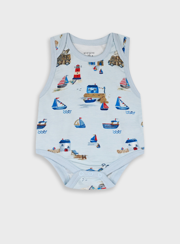 Set of 5 sleeveless bodysuits | ALL OVER PRINT