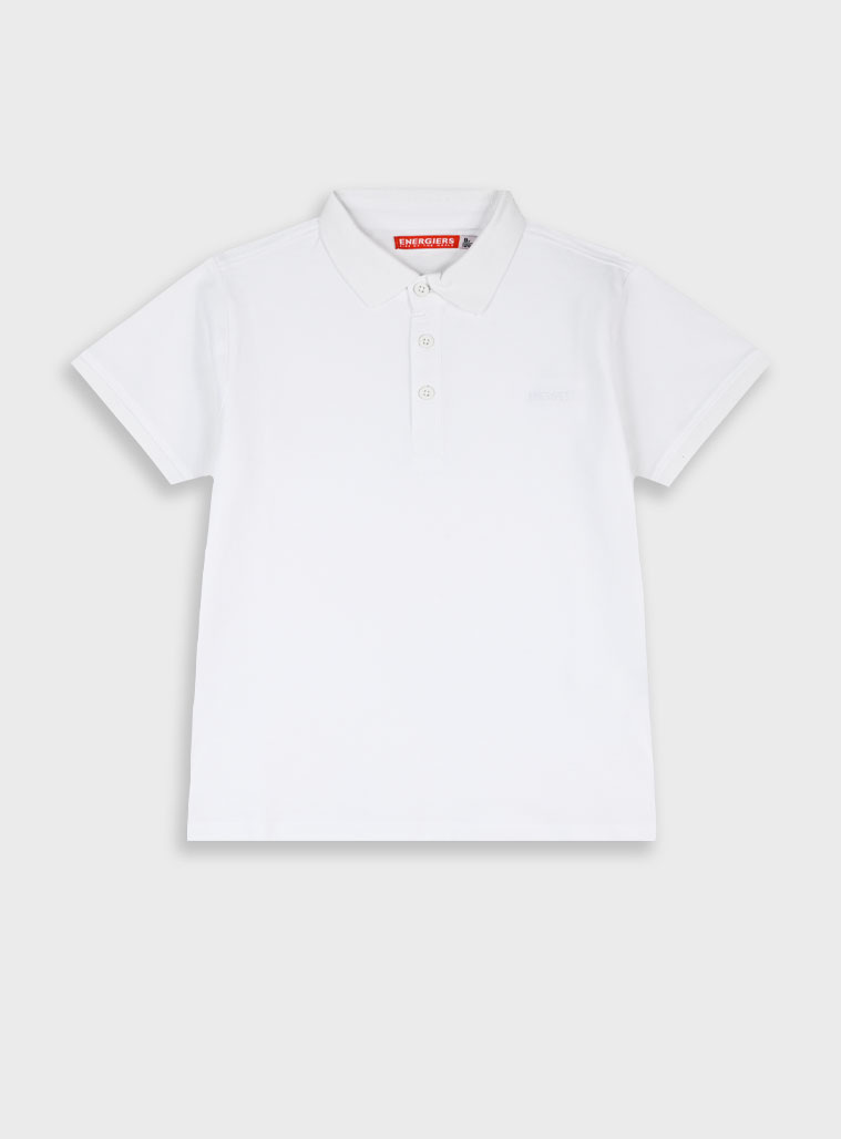 Basic Line polo for boys | Bianco