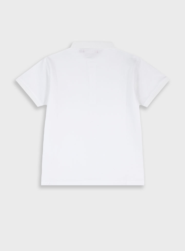 Basic Line polo for boys | Bianco