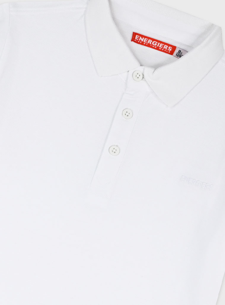 Basic Line polo for boys | Bianco