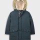 Coat with polar fleece lining for boys | BLUEBLACK