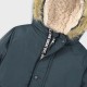 Coat with polar fleece lining for boys | BLUEBLACK