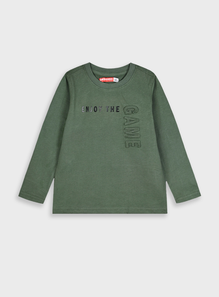 Μπλούζα με ανάγλωφο τύπωμα για αγόρι | ΧΑΚΙ Μπλούζα με ανάγλωφο τύπωμα για αγόρι | ΧΑΚΙ