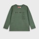 Shirt with embossed print for boys | KHAKI