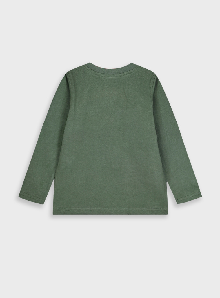 Shirt with embossed print for boys | KHAKI