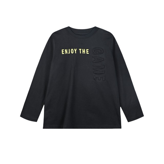 Μπλούζα με ανάγλωφο τύπωμα για αγόρι | ΜΑΥΡΟ