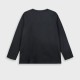 Shirt with embossed print for boys | BLACK