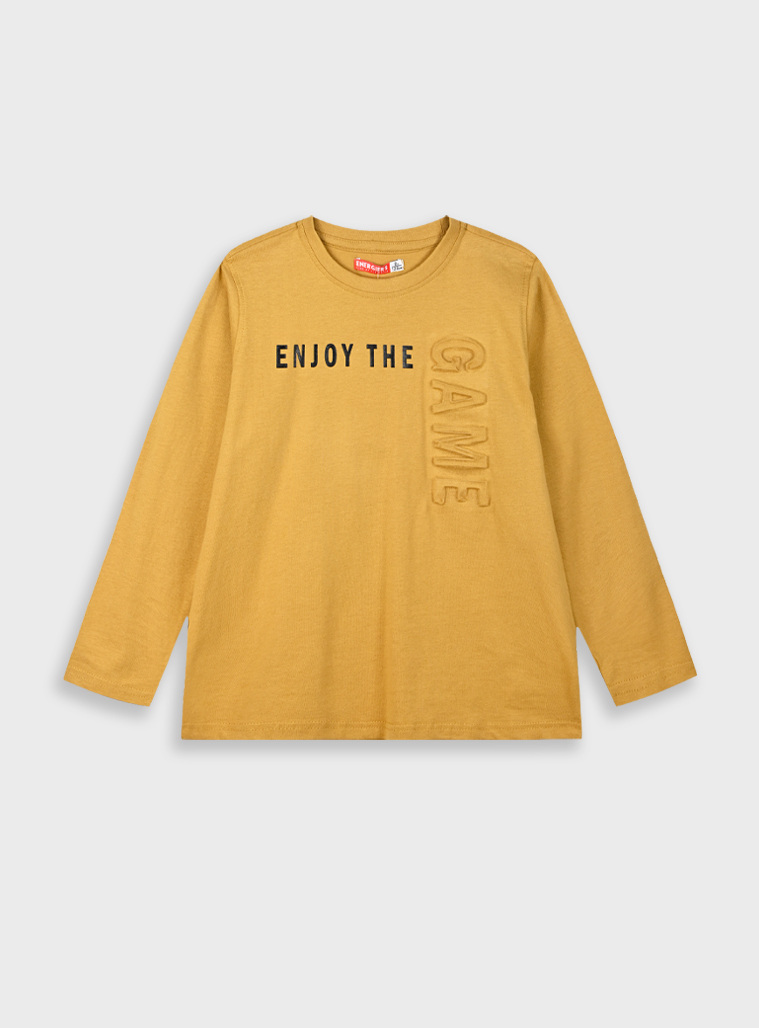 Shirt with embossed print for boys | AMBER
