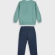 Fleece tracksuit with print for boy | NAVY
