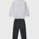 Fleece tracksuit with print for boy | BLACK