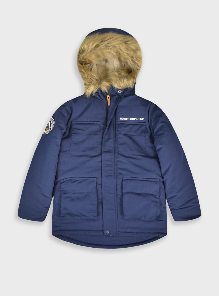 Μπουφάν για αγόρι με εσωτερική επένδυση και κουκούλα | ΜΑΡΕΝ