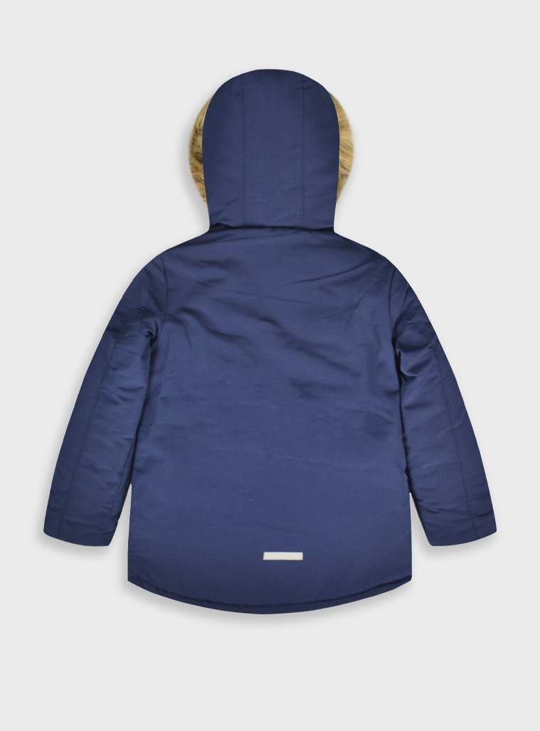Boy΄s jacket with inner lining and hood | NAVY