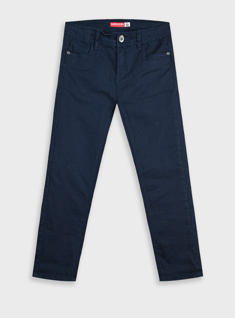 Elastic cotton pants for Boys | NAVY