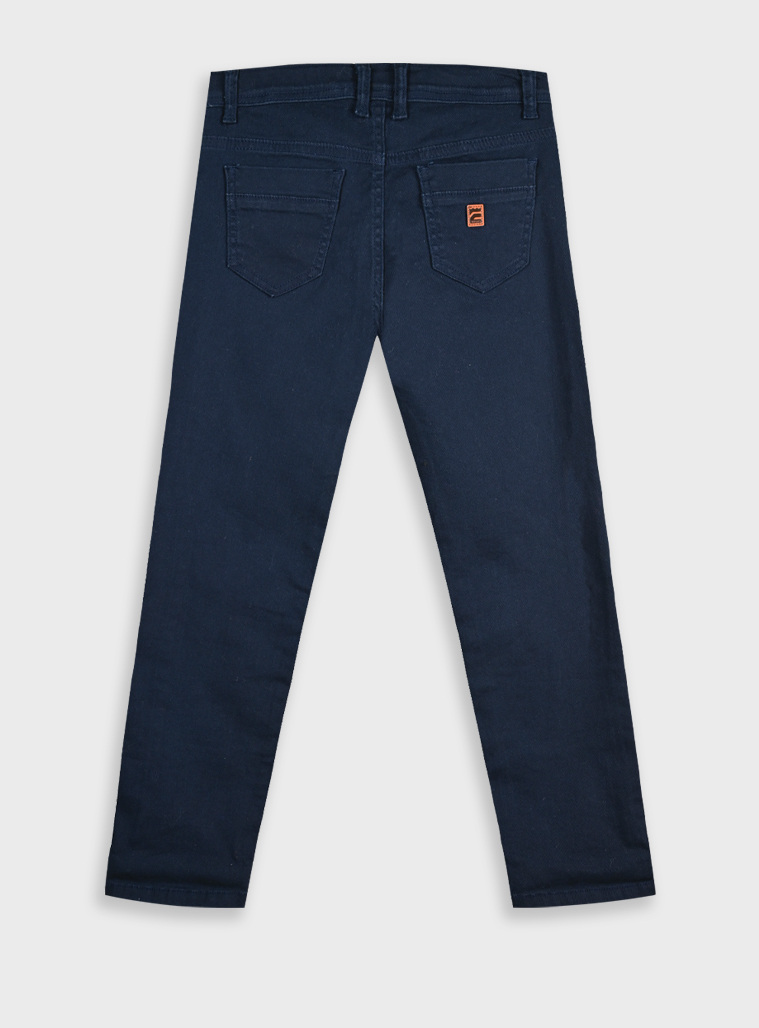 Elastic cotton pants for Boys | NAVY