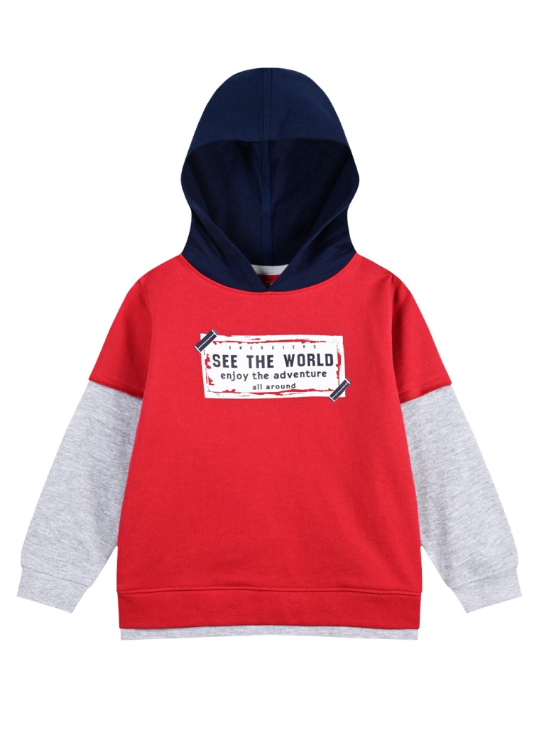 Φούτερ μπλούζα με τύπωμα για αγόρι | ΚΟΚΚΙΝΟ