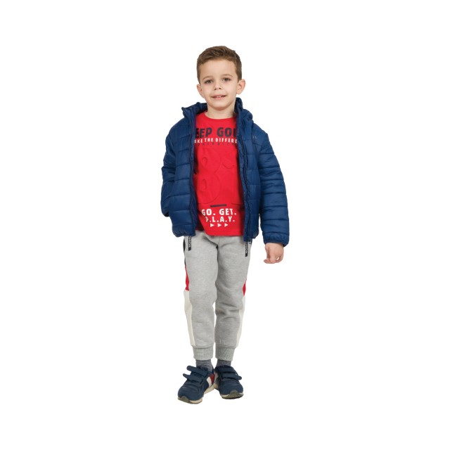 Boy΄s Pants with Elasticated Waist | GREY MELANGE