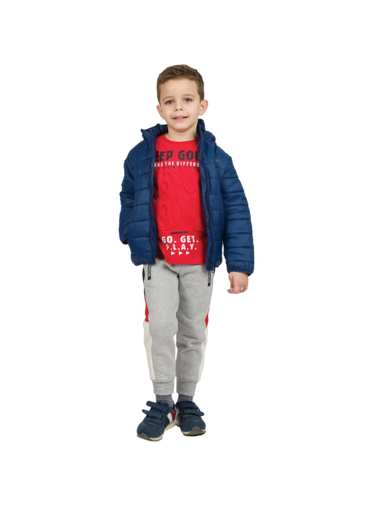 Boy΄s Pants with Elasticated Waist | GREY MELANGE