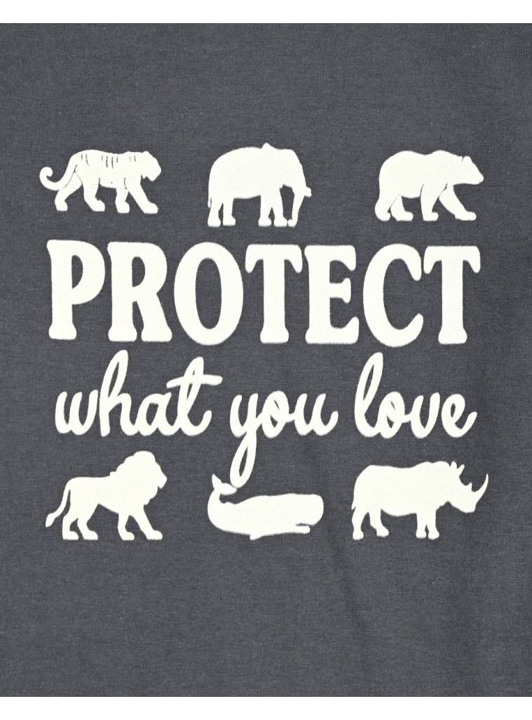 Βαμβακερή μπλούζα μακό με τύπωμα, αγόρι | ΑΝΘΡΑΚΙ