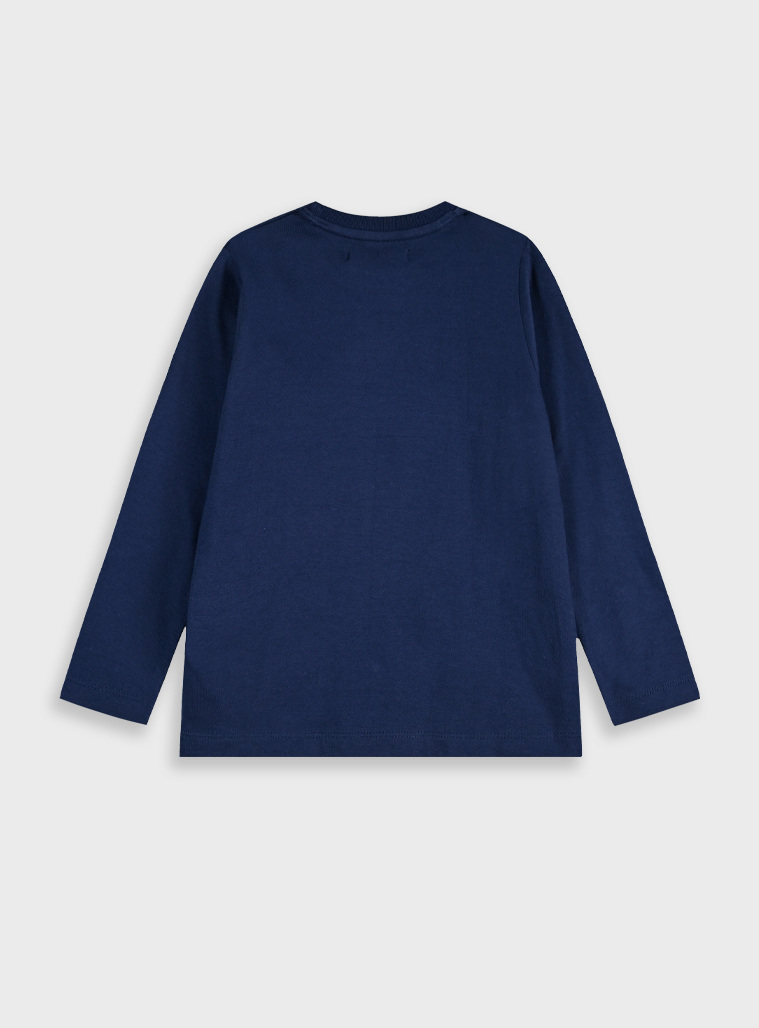 Boys΄ Mako Print Cotton T-Shirt | NAVY