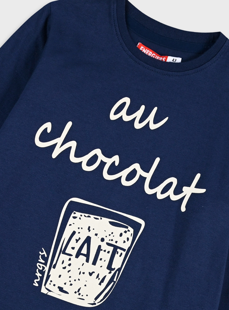 Boys΄ Mako Print Cotton T-Shirt | NAVY