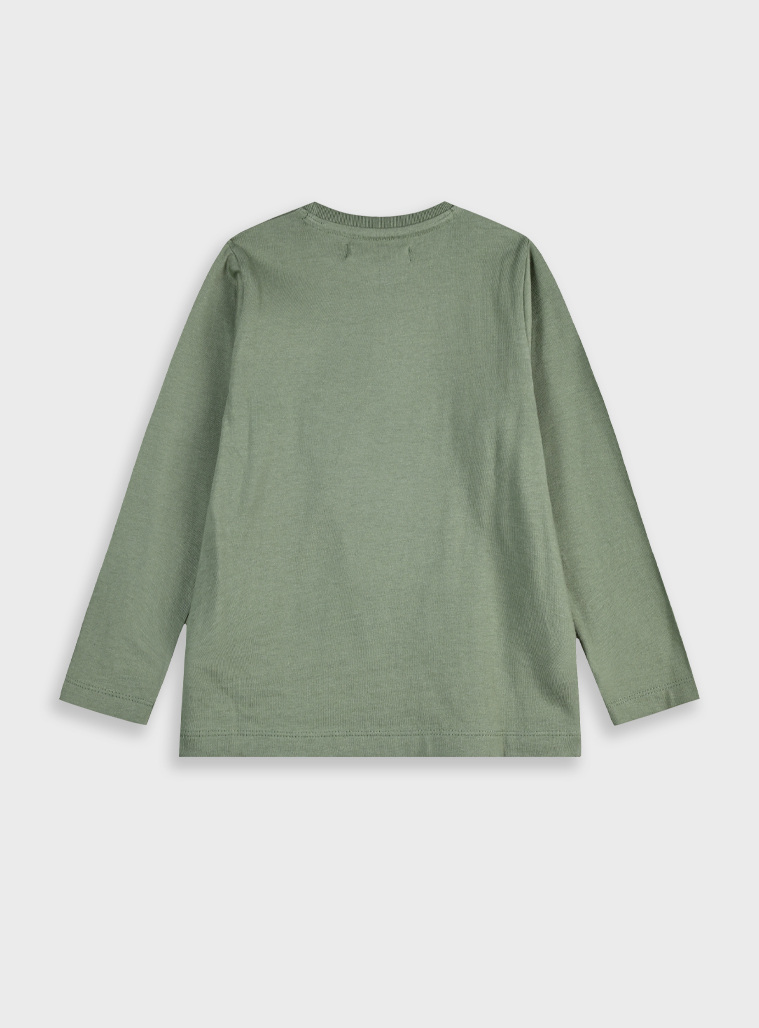 Boys΄ Mako Print Cotton T-Shirt | KHAKI