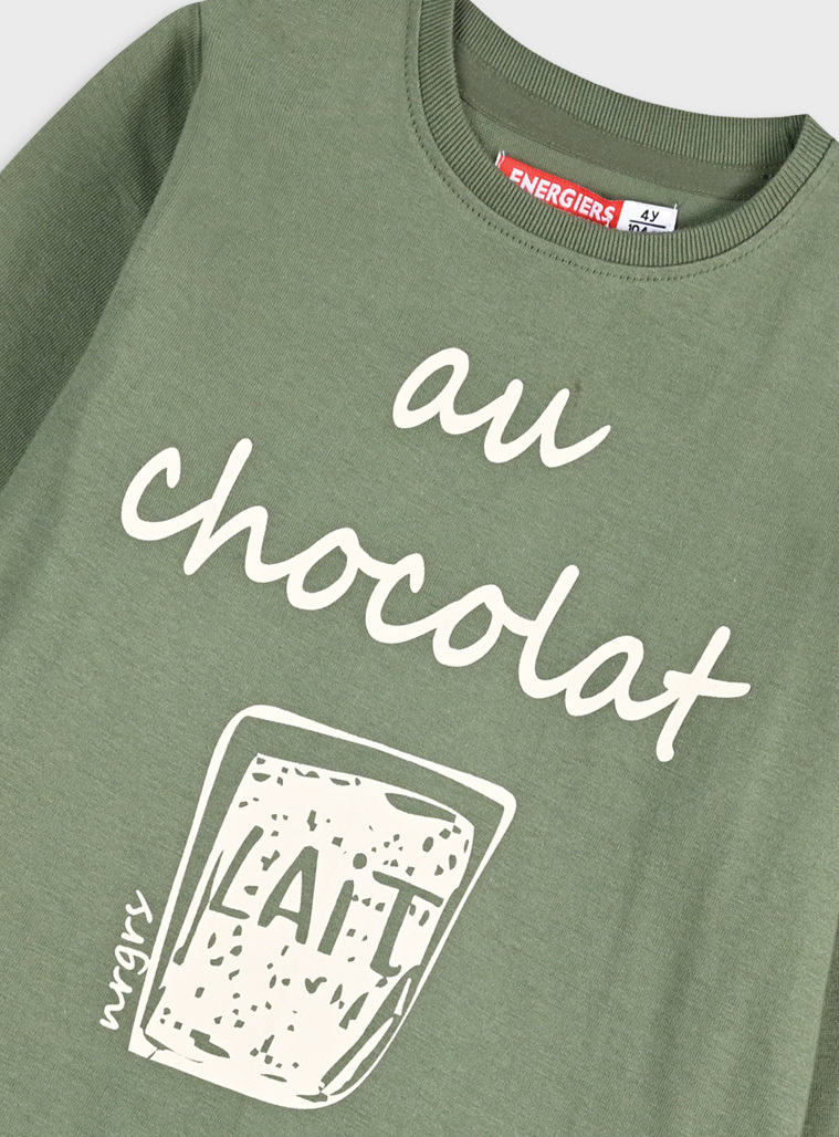 Boys΄ Mako Print Cotton T-Shirt | KHAKI