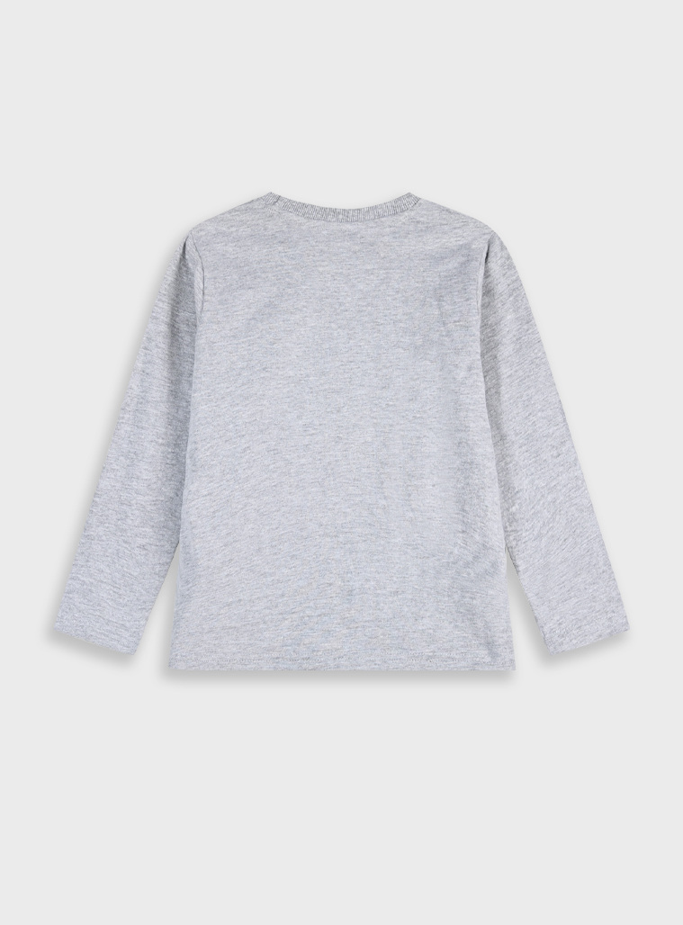 Βαμβακερή μπλούζα μακό με τύπωμα, αγόρι | ΜΕΛΑΝΖΕ