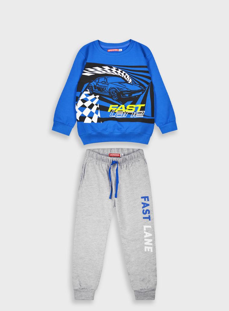 Φούτερ φόρμα με τύπωμα για αγόρι | ΜΕΛΑΝΖΕ Φούτερ φόρμα με τύπωμα για αγόρι | ΜΕΛΑΝΖΕ