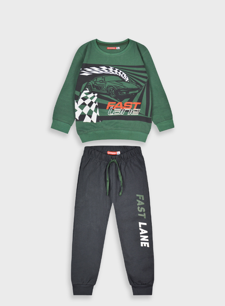 Φούτερ φόρμα με τύπωμα για αγόρι | ΑΝΘΡΑΚΙ